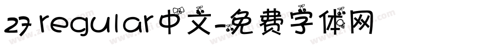 27 regular中文字体转换